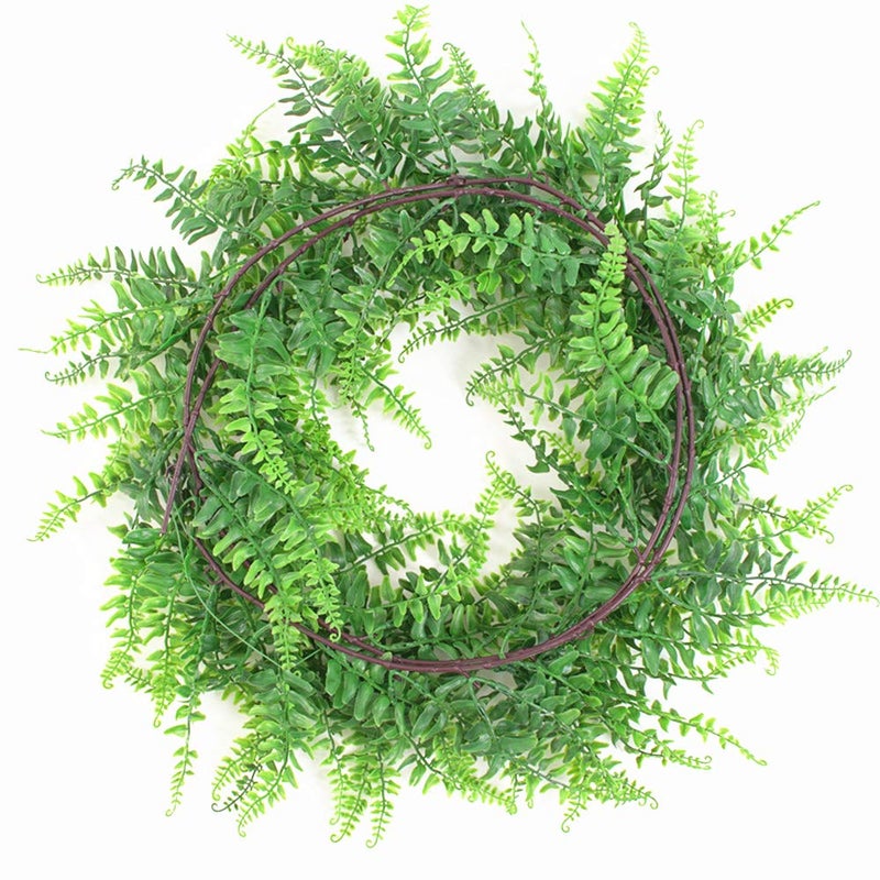 Fycooler Faux Boston Ferns Plant Artificial Vines Hanging Leaves Greenery Garland Artificial Plants 6.2 Feet in Length for Wedding Backdrop Arch Wall Decoration Garden Home Decor - Image 4